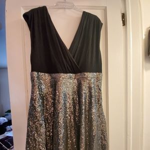 Torrid black and silver dress